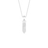 LUSTRE AND LIGHT Hexagonal Shape Natural Crystal Quartz Pendant Necklace