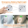 JackonLux Night Lights Plug Into Wall 2 Pack Rechargeable Battery