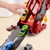 Blmukce Dinosaur Truck Toys with 12 Diecast Racing Cars (Red)