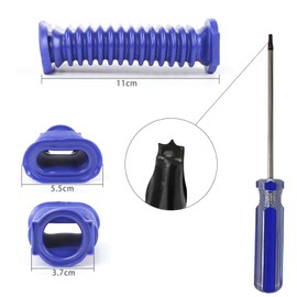 tuvisin Replacement Lower Duct Hose compatible with Dyson V6 V7 V8 V10 V11 Vacuum Cleaner Soft Roller，Soft Roller blue Hose，lower nozzel duct hose，Flexible Soft Rubber Tube