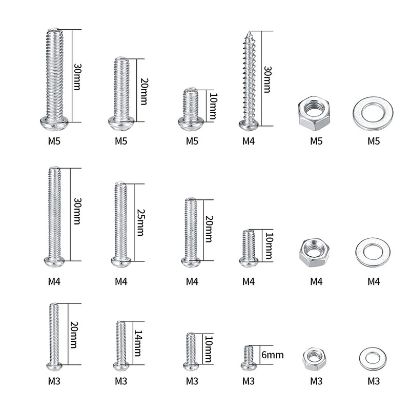wugongshan 550 Pcs Screws Bolts and Nuts Assortment Kit, Metric