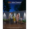 12 Pack Decorative Solar Powered Fence Lights Outdoor Waterproof with