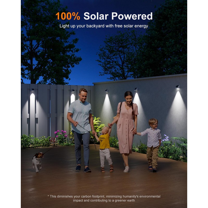 12 Pack Decorative Solar Powered Fence Lights Outdoor Waterproof with