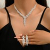 JWICOS Jewelry Set for Women Bridal Necklace Earrings Bracelet Sets