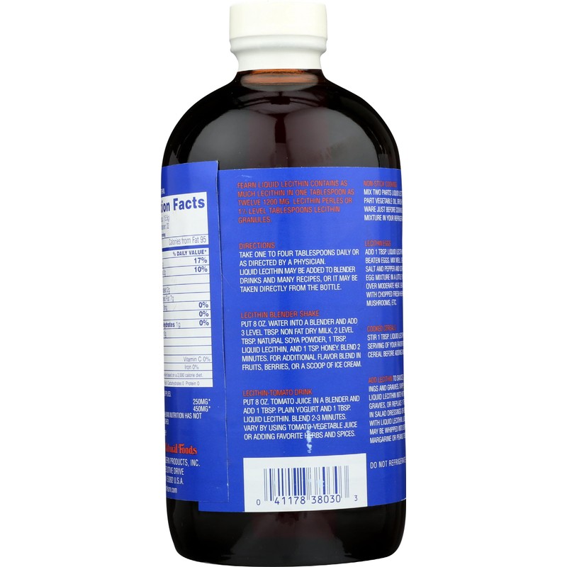 Fearn Natural Foods Liquid Lecithin, 16 Ounce