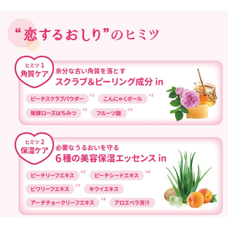 Koisuru Butt Hip Care Soap, 2.8 oz (80 g) x