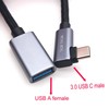 JZK 30 cm 5 Gbit/s rechtwinkliger 3.0-USB-C-Stecker auf USB-A-Buchse, Adapter,