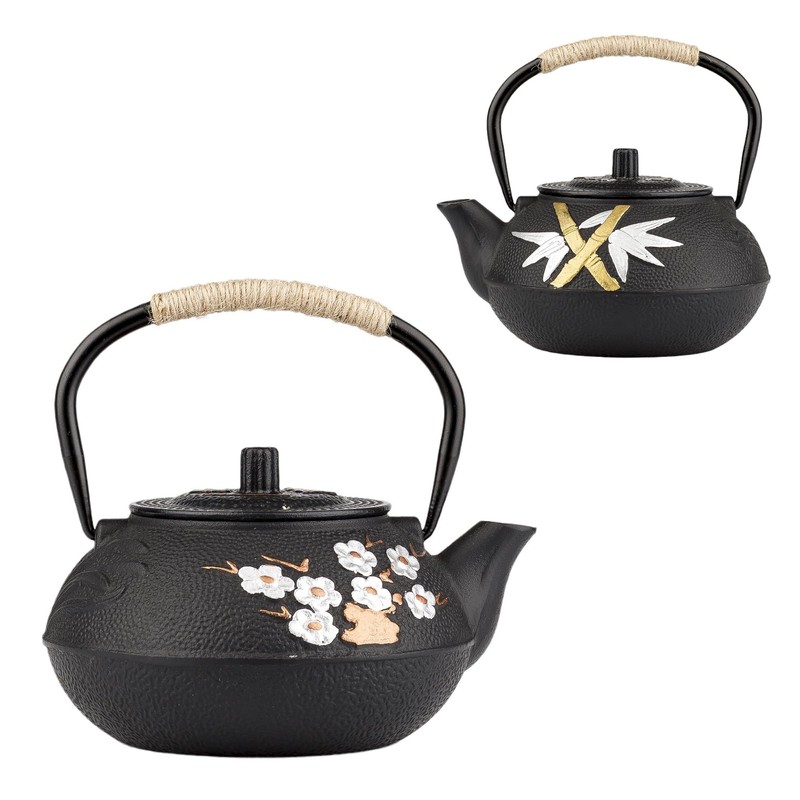 Cast Iron Teapot,SECHUDO Tea Kettle,Japanese Cast Iron Teapot with Stainless