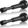 2PCS Matte Black Spring Door Stopper – 4.33” Wall Mount