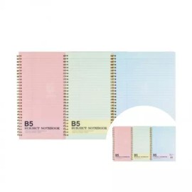 B5 80매 절취형 좌철 스프링 공책 학생 학교 사무용 문구 필기용 연습장 북 B5 80 Sheet Tearing Type Binding Spring Notebook for Students School Office Stationery Note-taking Practice Book