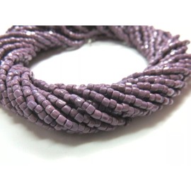 Czech 1 FULL HANK ~ PURPLE OPAQUE~ 9/0 3-CUT ~ GLASS SEED BEADS ~ 10 Strands