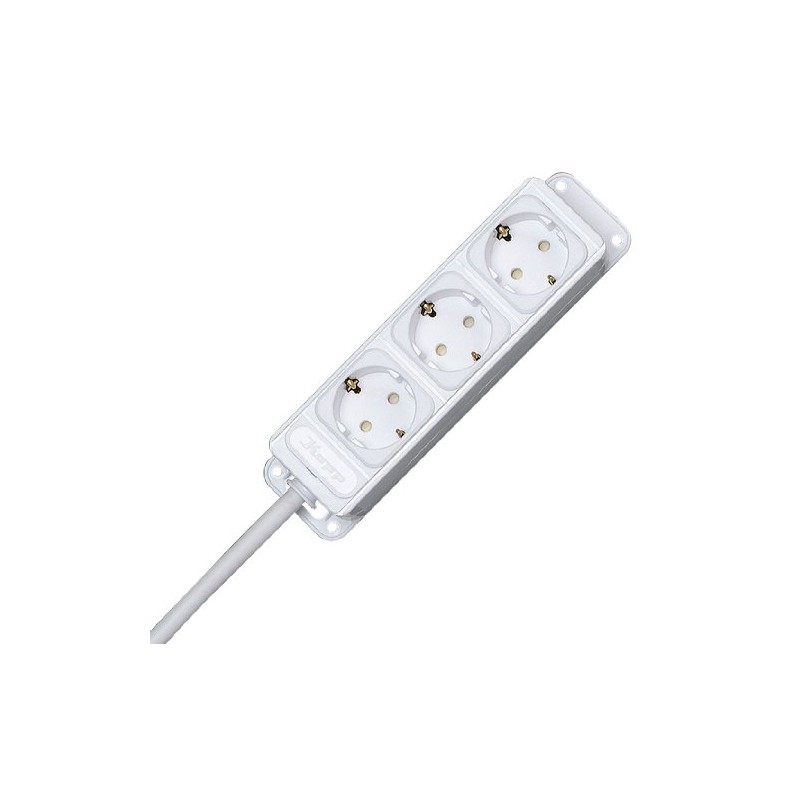 UNOversal 3-Way Power Strip Increased Touch Protection Cable 5 m