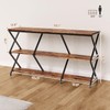ALLSTAND 55" Console Sofa Table with 3 Tier Storage Shelves,