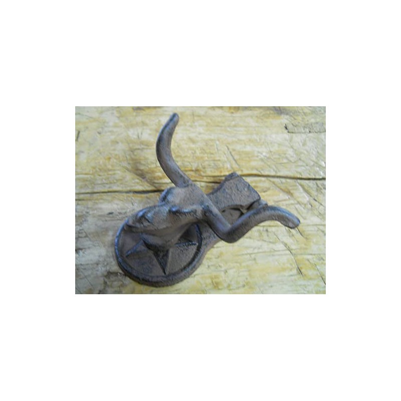 Vintage Cast Iron Antique Style Rustic Bull Steer Door Knocker