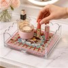 Clear Scalloped Acrylic Tray with Insert, Multi-Functional Acrylic Trays for