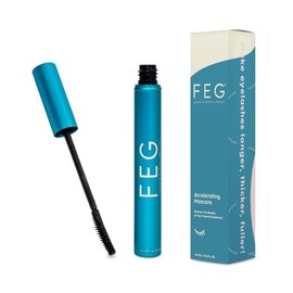 FEG Accelerating Mascara with Growth Serum | Eyelash Growth Mascara with Natural Ingredients to Lengthen, Thicken, Curl, and Darken Your Lashes | Lengthens and Defines Eyelashes | 6 mL | Single Pack