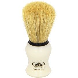 Omega #10066 Shaving Brush Mock Ivory Handle