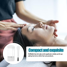 1 Set Essential Oil Hair Oil Combs Oil Applicator for Hair Scalp Massager for Hair Growth Scalp Applicator Dispenser Cleaning Brush Dropper Essence Bottle Pc Ball