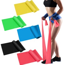 Resistance Bands Set, [Set of 5] 1.5M/4.92ft Skin-Friendly Exercise Bands,Workout Resistance Bands Set for Women Men,Ideal for Strength Training,Yoga,Pilates,Physical Therapy Tension Bands