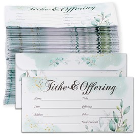 Church Offering Envelopes - 200 Count, Tithes and Cash Envelopes