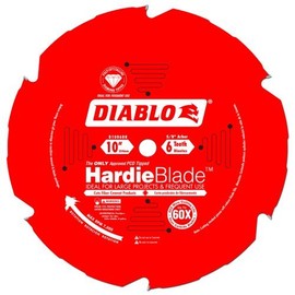 Diablo D1006DH 10" 6T Diablo PCD Table and Miter Saw HardieBlade