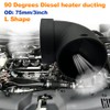 AIMCOCO Diesel Air Heater Duct Connector,75mm/3inch L-Shape Elbow Ducting Pipe