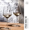 Krosno Large White Wine Glasses Set of 6, 13.2 oz,