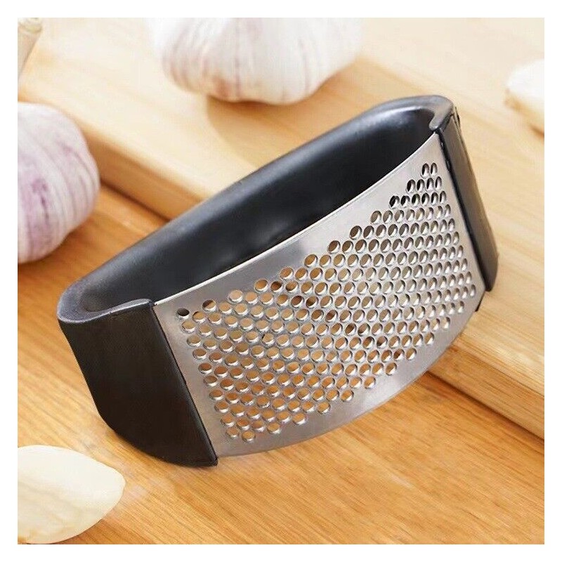 Unbranded Garlic Press Crusher Stainless Steel Mincer Chopper Peeler Squeeze