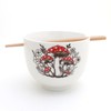Mushroom Noodle bowl with chopsticks LennyMud by Lorrie Veasey