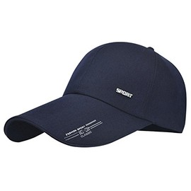 FEOYA Unisex Baseball Cap Long Visor Sports Hat Quick Drying Sun Protection Lightweight Breathable for Fishing Outdoor, Style: Navy