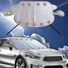 Sonnenschutz Auto Frontscheibe Magnet, Frontscheibenabdeckung Sommer, Windschutzscheibe Sonnenschutz, Car Window Sun Shade (165 * 126cm)