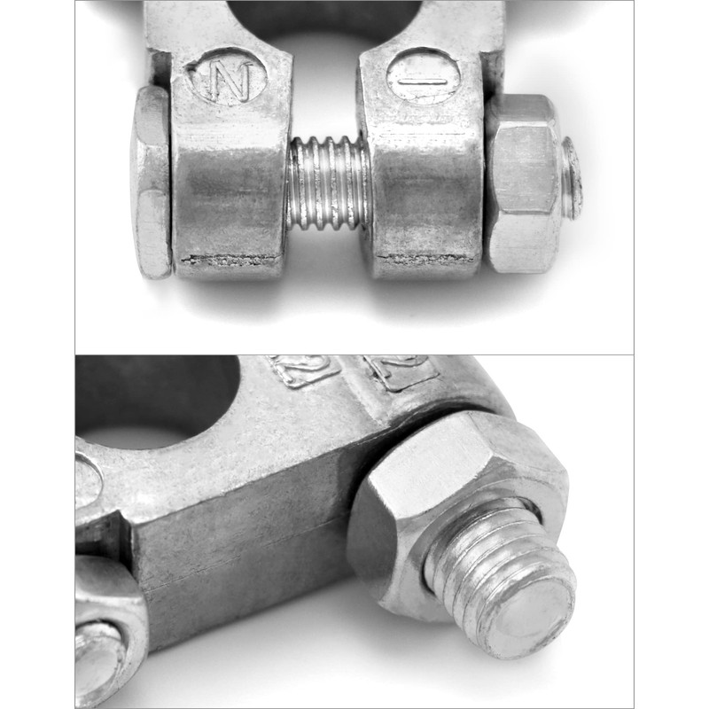 QWORK Military Spec Battery Terminals, 2 Pairs Negative and Positive