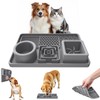 6 in-1 Lick Mat para Perro, platos para perro con cuenco de agua, área de lamer, Alfombrilla para Lamer Perros, Se Utiliza para el baño, Aseo y Entrenamiento de Gatos y Perros para Reducir la ansiedad