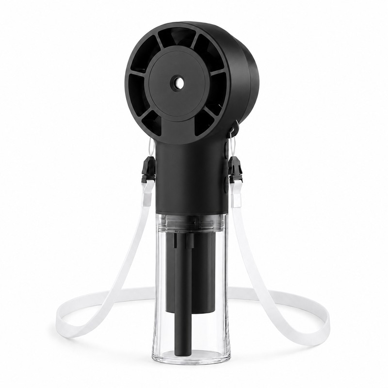 Rechargeable Portable Misting Fan – 3-in-1 Handheld, Neck-Hanging & Desktop