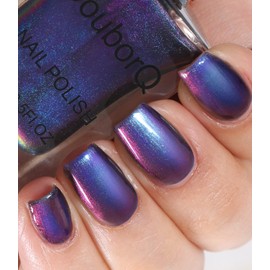 AILALUO Purple Nail Polish - Vibrant Purple Hue with Sparkling Shine Holographic Effects for Eye-catching Nails Long-lasting Formula for Beautiful Manicures (Purple blue 03, 15ml)