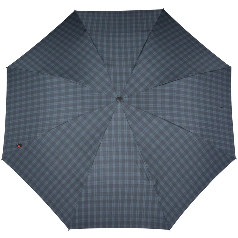 Knirps Minimatic SL Gents Print Men's Pocket Umbrella, Check-anthracite