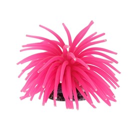 Mallofusa Artificial Aquarium Fish Tank Decoration Silicone Sea Anemone Artificial Fish Tank Ornament Decoration Small (Pink)