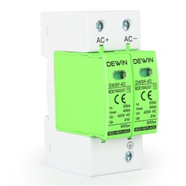 Surge Protector, AC 420V 40KA Household Surge Protector, 2P Surge Protection Device Lightning Protection Device 35mm DIN Rail Mounting