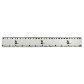 'Sailor Rat' 30cm (12 Inch) White Plastic Ruler (RL00087590)