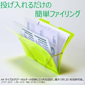 King Jim CH2582T Mitt Document Holder, Cheers, Green, A4 Size, Holds Approximately 250 Sheets