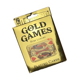 Gold Games Gold Playing Cards, Pro-Shuffle, Water-Resistant, Great for Any Card Game, Magic Tricks, Gold and Bold in True Casino Style
