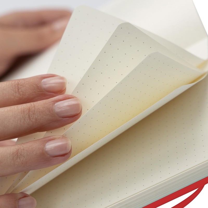 Bullet Journal A5 Dotted Notebook with Faux Leather Hardback Cover