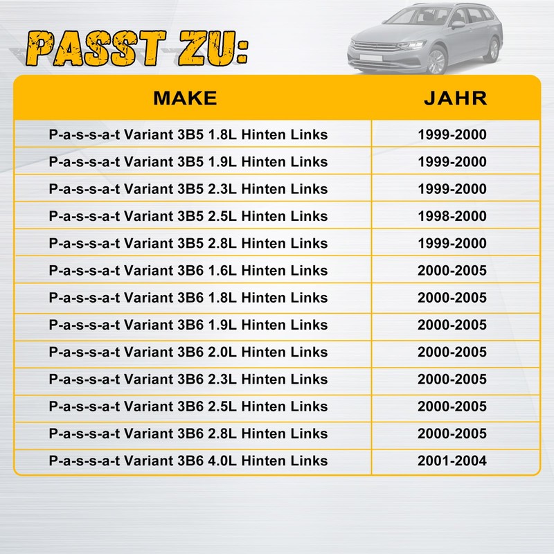 ABS Sensor Compatible with Rear Left Compatible with VW Passat