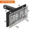 Trailer Hitch License Plate Holder: Mineye Compatible 2” Hitch Receivers,