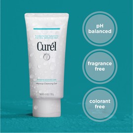 Curel Curel Japanese Skin Care Makeup Cleansing Gel, Waterproof Eye Makeup Remover and Gentle Facial Cleanser for Dry, Sensitive Skin, Step 1 of 2, 4.5 Oz