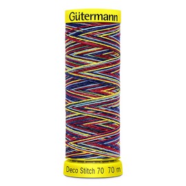 702160-9831-1 Gutermann Deco Stitch Thread 70m Reel x 1, Varigated Muliticoloured