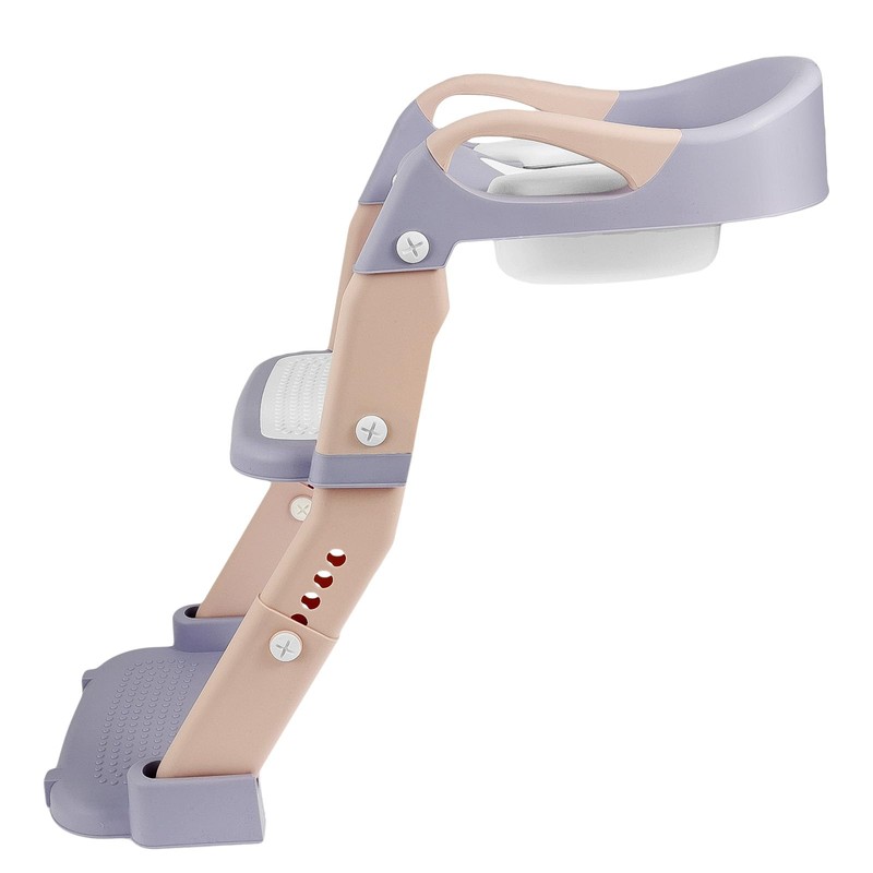 Potty Training Seat with Step Stool, Ladder Height Adjustable Potty