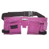 11 Pocket Pink Double Leather Tool Pouch Includes Tape/Hammer Holder