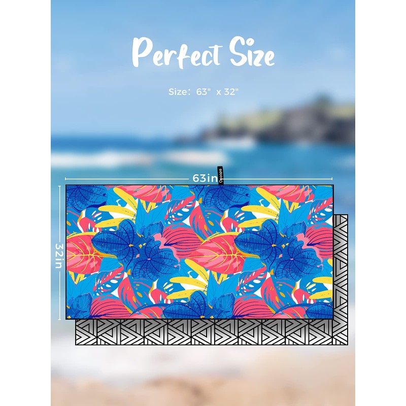 OCOOPA Beach Towel Microfiber, 160 * 80cm Large Travel Towel-