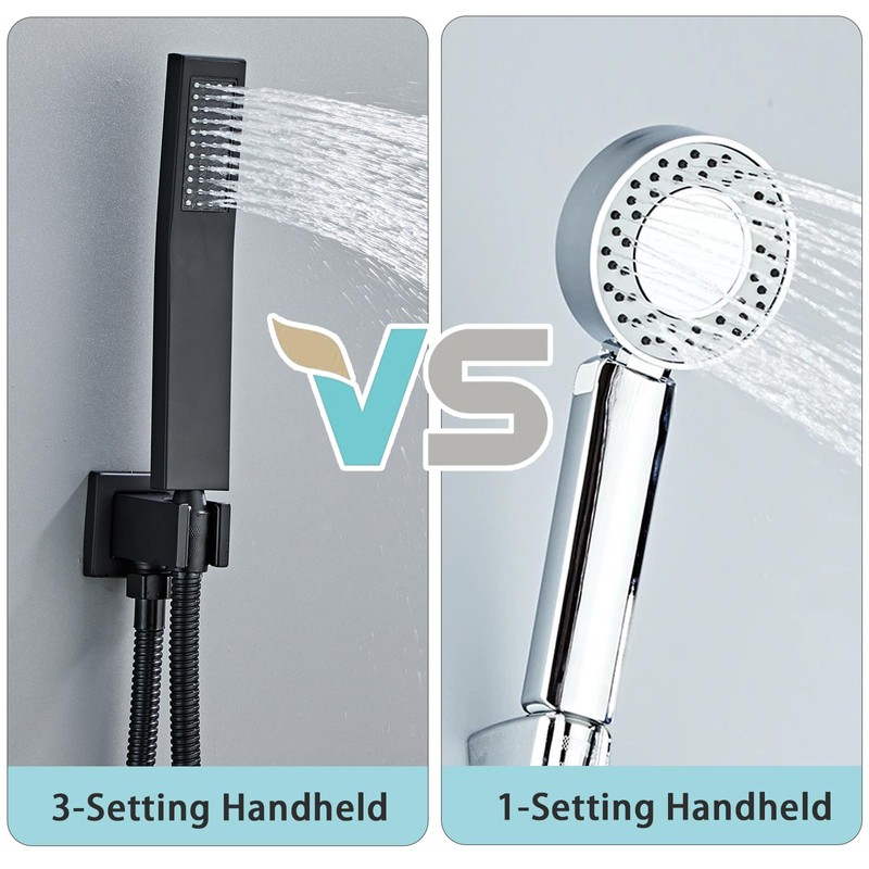 RTOBWEYE 8 Inch Shower Faucet Set, Ceiling Mounted Rainfall Shower